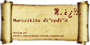 Marczikits Árpád névjegykártya